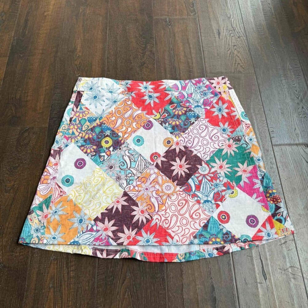 Rip Skirt Women Hawaii Patchwork Wrap Skirt Travel Summer Multicolor Size XL